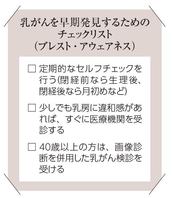 乳がん早期発見チェックリスト