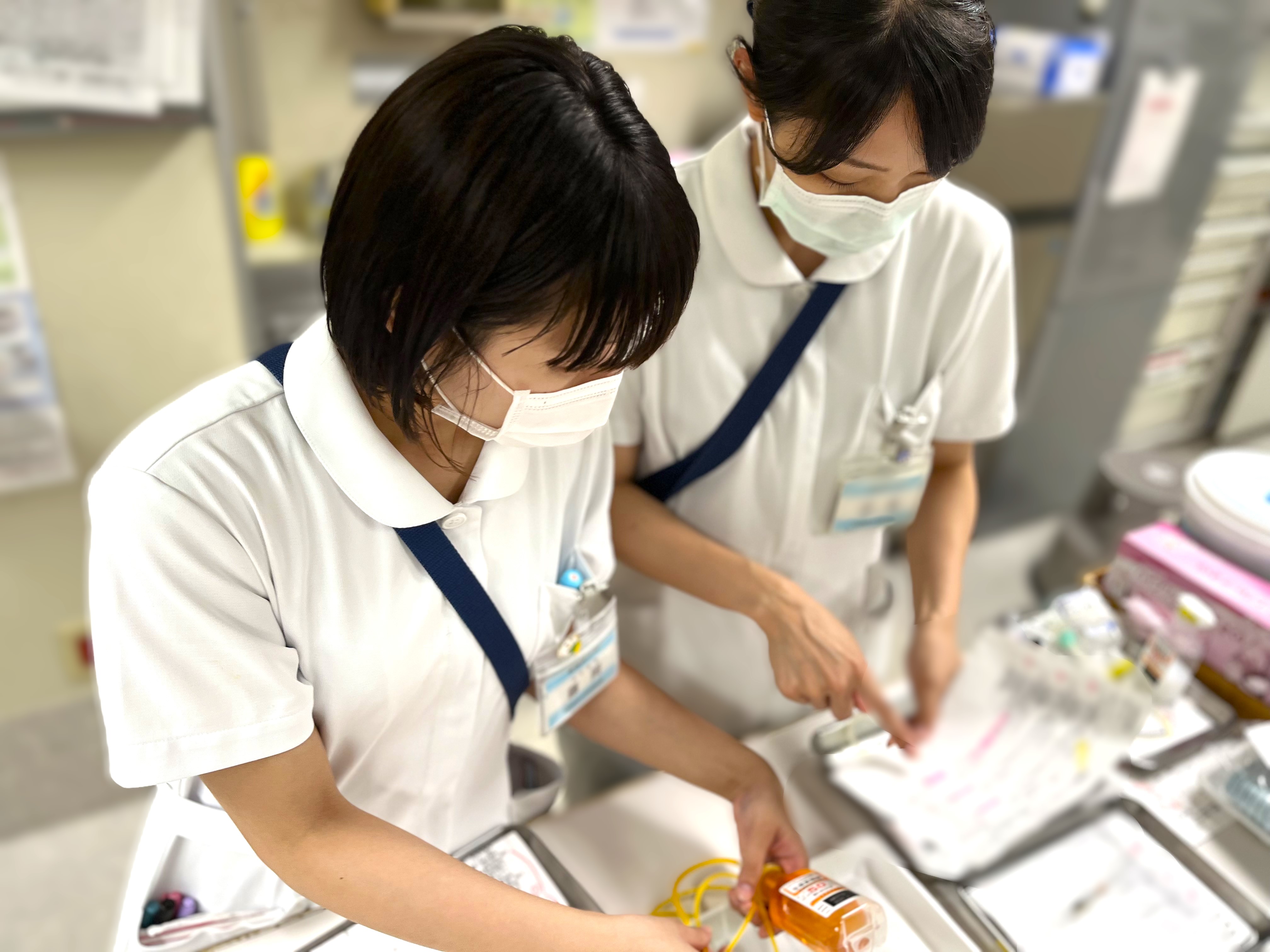 点滴の確認をします